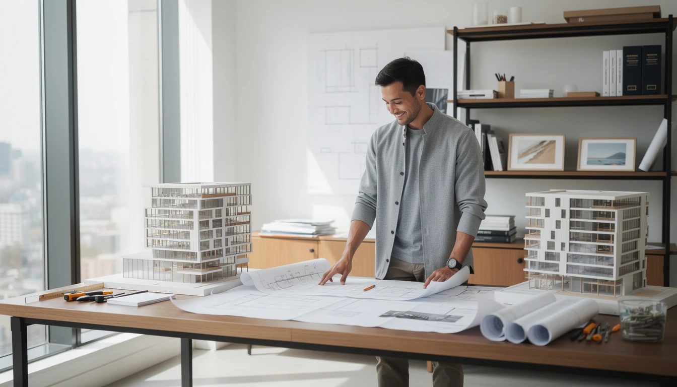 Modern architectural design with clean lines