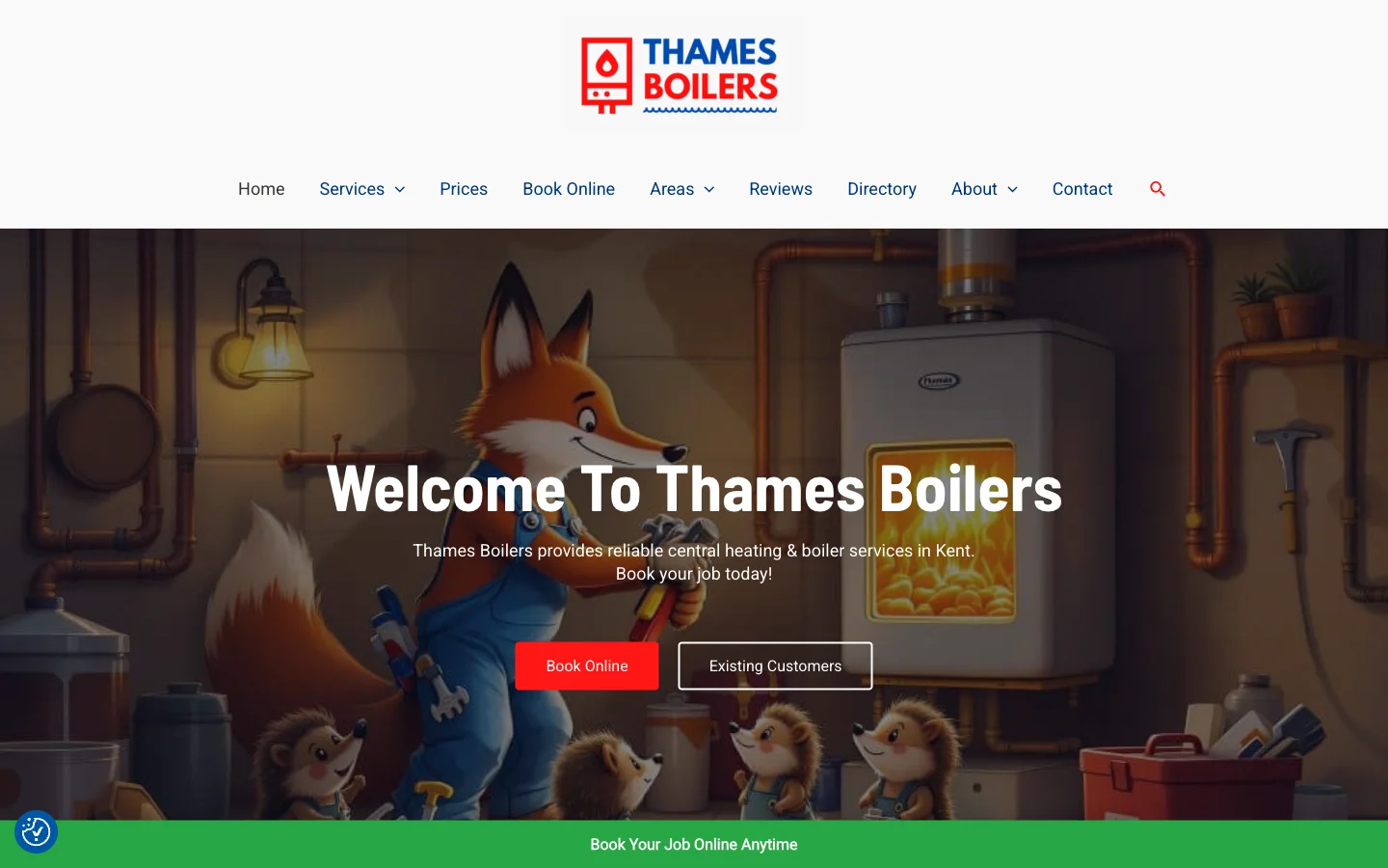 Thames Boilers website screenshot