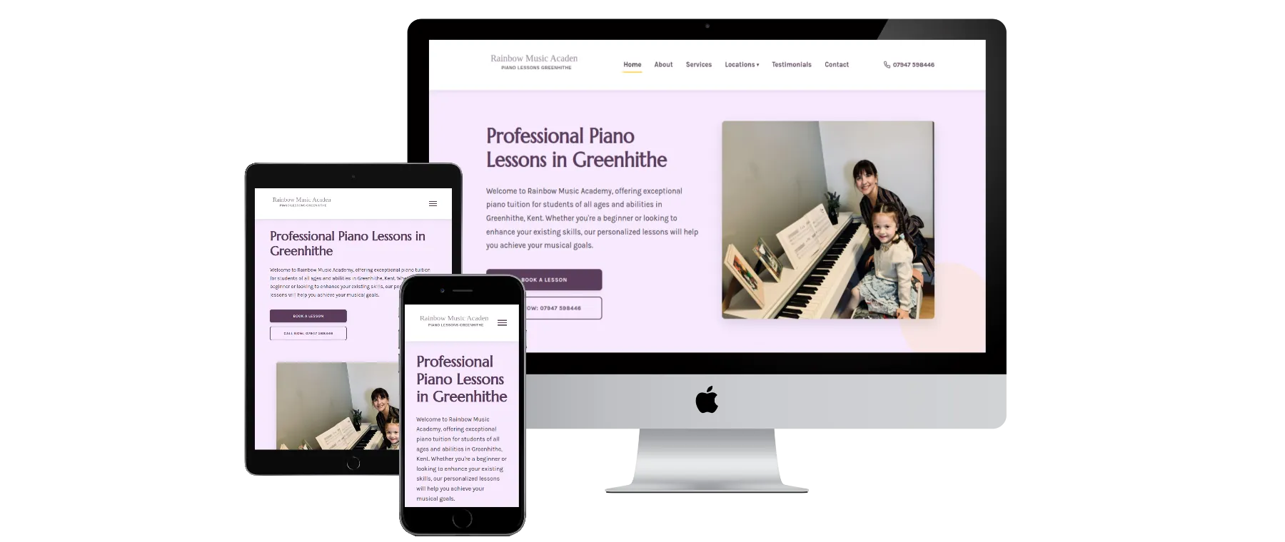 Rainbow Music Academy Website - HTML/CSS with Eleventy